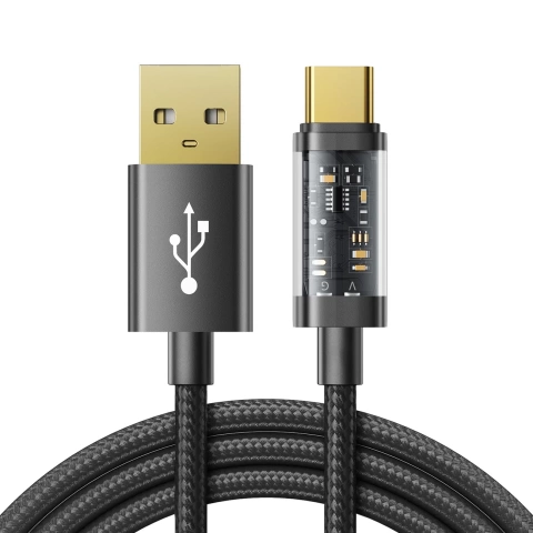 Joyroom cable USB - USB Type C for charging / data transmission 3A 1.2m black (S-UC027A12)
