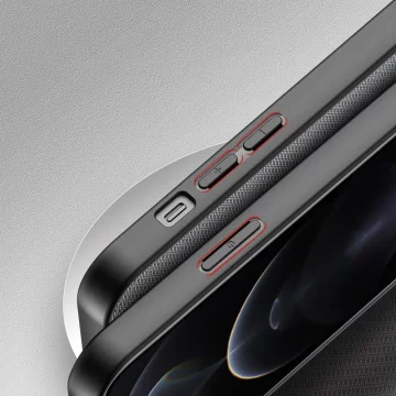 Чохол Dux Ducis Fino покритий нейлоновим матеріалом iPhone 13 Pro Max сірий