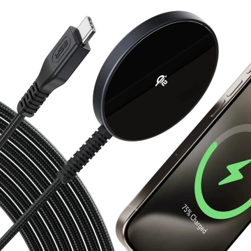 Esr Halolock Qi2 Mini Magnetic Magsafe Wireless Charger 15W Чорний індуктивний зарядний пристрій