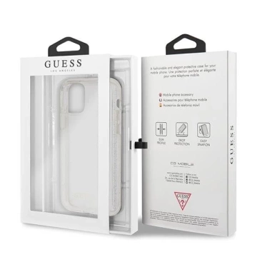Guess GUHCN65PCGLSI iPhone 11 Pro Max srebrný/strieborný pevný obal Glitter