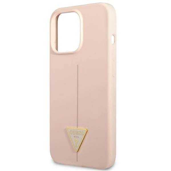 Чохол Guess GUHCP13XSLTGP для Apple iPhone 13 Pro Max 6.7" pink/pink hardcase Silicone Triangle