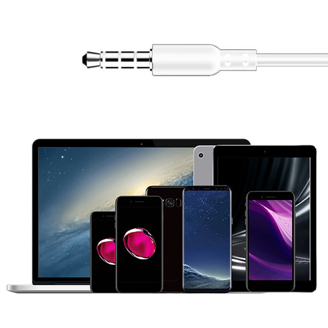 Kabelová stereo sluchátka do uší s konektorem miniJack White