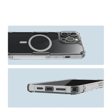 Pancierové puzdro Nillkin Nature Pro Magnetic s MagSafe pre iPhone 15 Pro - biele