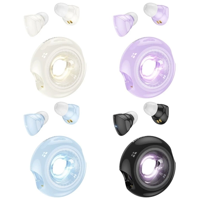 Bezdrôtové Bluetooth slúchadlá Hoco EW71 TWS - modré s LED diódou
