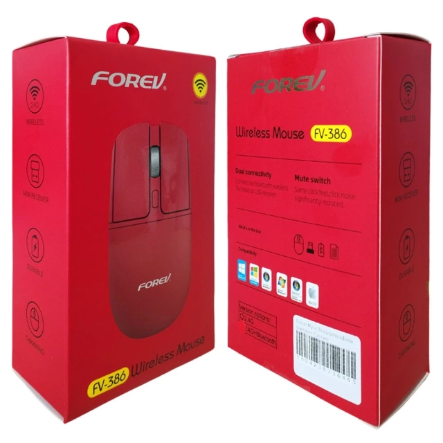 FOREV WIRELESS MOUSE BUSSINES RED FV-386