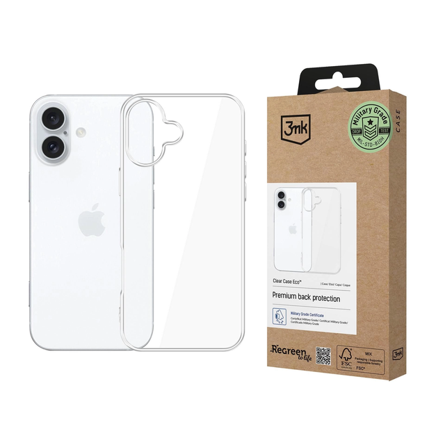 Захисний чохол для Apple iPhone 16 Plus 3mk Clear Case Eco