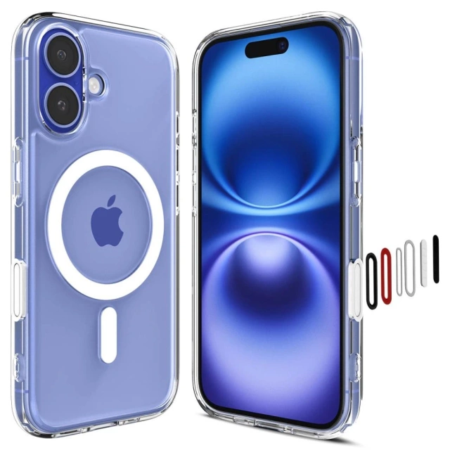 Pouzdro Spigen Ultra Hybrid „T“ MagSafe pro iPhone 16 bílé