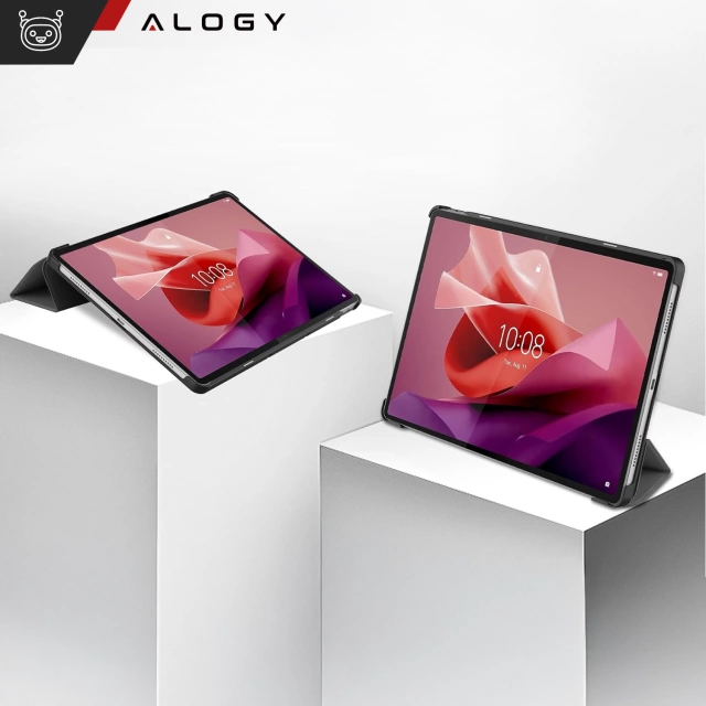 Ochranné puzdro pre tablet Lenovo Tab P12 12.7 TB-370, puzdro Alogy Book Cover Case, sivé