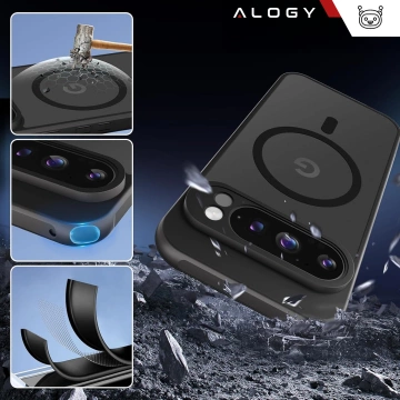 Pouzdro pro Google Pixel 9 Pro Alogy MagSafe Hybrid Matte Case Zadní kryt pro MagMat Phone Matte Black