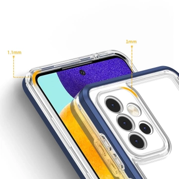 Priehľadné puzdro 3v1 pre Samsung Galaxy A13 5G Frame Gel Cover Blue