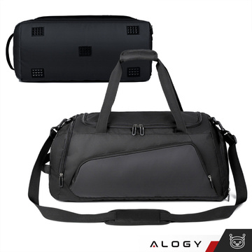 Pánska dámska tréningová športová taška na rameno do telocvične, termo látková cestovná taška, objem 40l Alogy Black