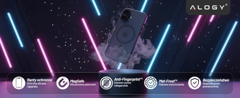 Kryt pre Apple iPhone 16 Pro Max Alogy MagSafe Hybrid Matte Case Matný kryt s ochranou šošovky čierny