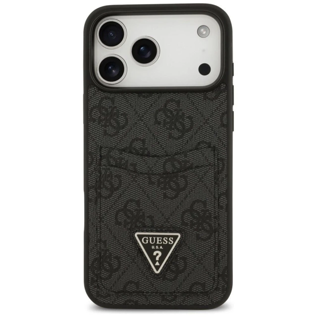 Etui Guess do iPhone 17 Pro Max 4G Double Card Triangle Black