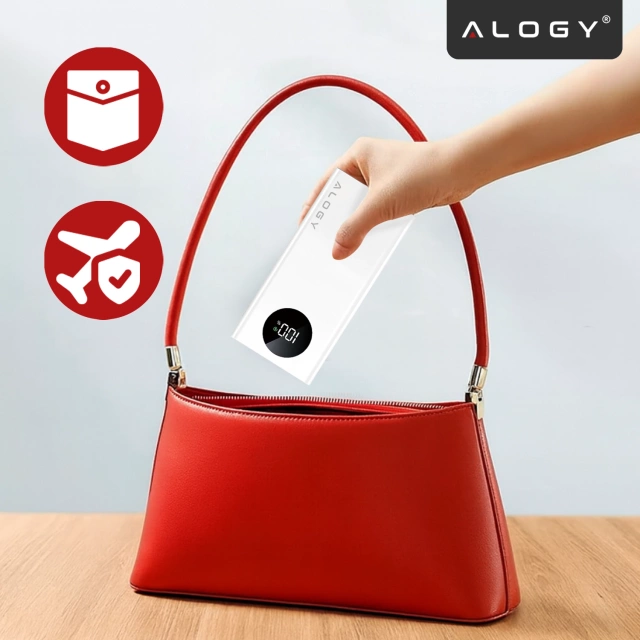 PowerBank Alogy TurboCharge 120W PD PowerDelivery rýchle nabíjanie 10000mAh 2x USB-A 1x USB-C Biela