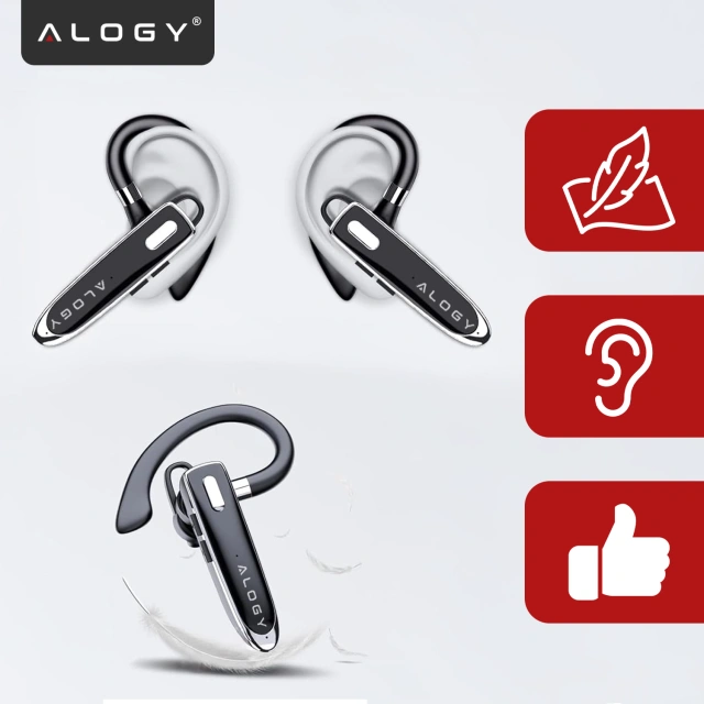 Bezdrátový headset pro hovory Bluetooth 4.0 do auta headset s displejem V8 Black