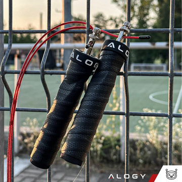 Adjustable boxing rope Crossfit Fitness Alogy Sport with replaceable links 300cm bearings comfortable Black