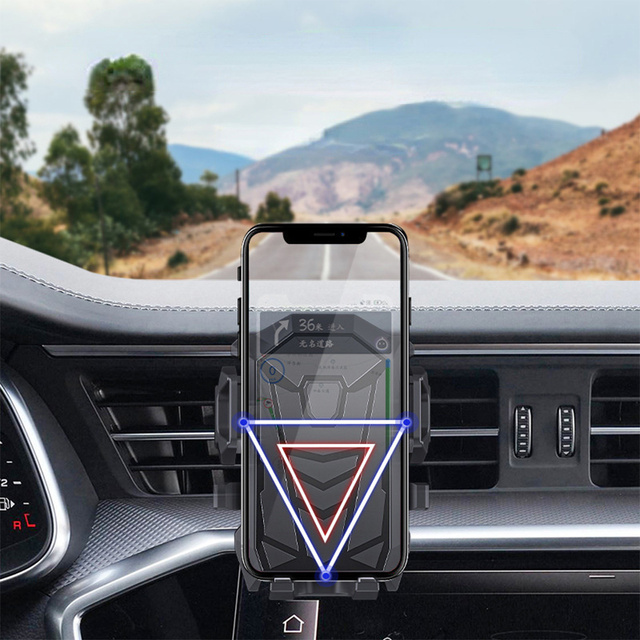 Universal car holder CH01 telescopic for the phone on the window grille Black