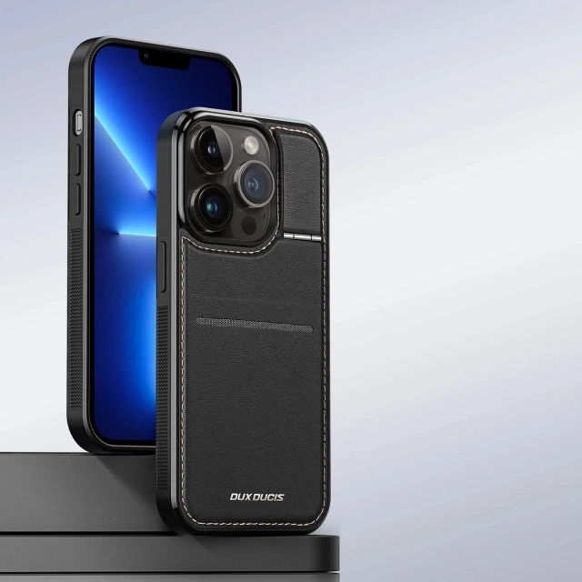 Dux Ducis Rafi Mag Wallet Case mit 3-in-1-Ständer für iPhone 13 Pro mit MagSafe und RFID-Blockierung - Schwarz