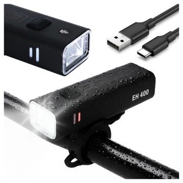 Světlo na kolo Přední LED světlo na kolo Osvětlení na kolo Vodotěsné IPX5 Alogy P12 Bike Light Black