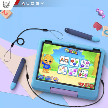 2x Стилус ємнісний сенсорний екран для телефону планшета Alogy Stylus Pen для дітей 10 см синій