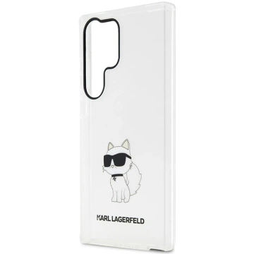 Ochranné puzdro na telefón Karl Lagerfeld KLHCS23LHNCHTCT pre Samsung Galaxy S23 Ultra S918 priehľadné pevné puzdro Ikonik Choupette