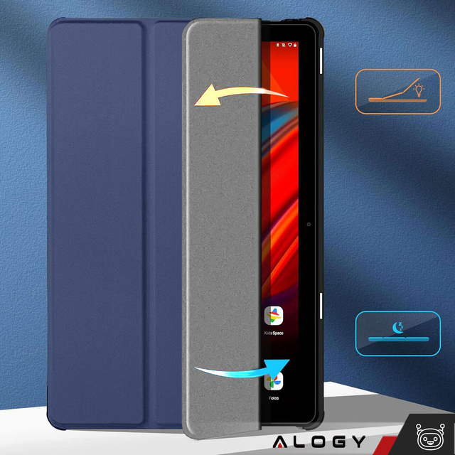Etui Alogy Book Cover Case für Lenovo M10 3gen. 10,1 Zoll 2022 TB-328FU TB-328XU Granatowe