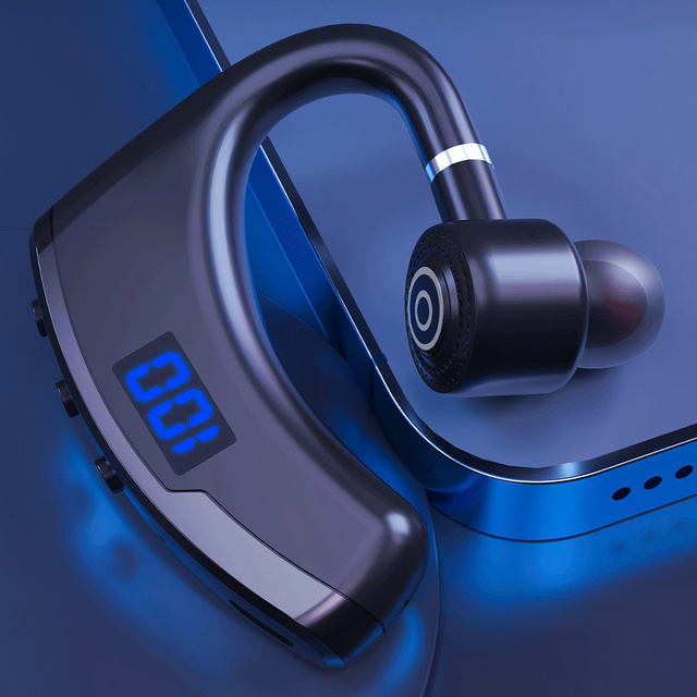 Kabelloses Headset für Bluetooth 4.0-Anrufe, Auto-Headset mit Display V8 Schwarz