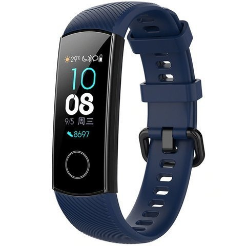 М'який каучуковий ремінець Alogy для Honor Band 4/5 Темно-синій