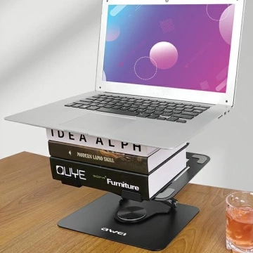 X46 otočný stolový držiak na 16" notebook, čierny