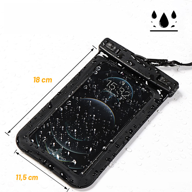 Universelles wasserdichtes Gehäuse Schwarz