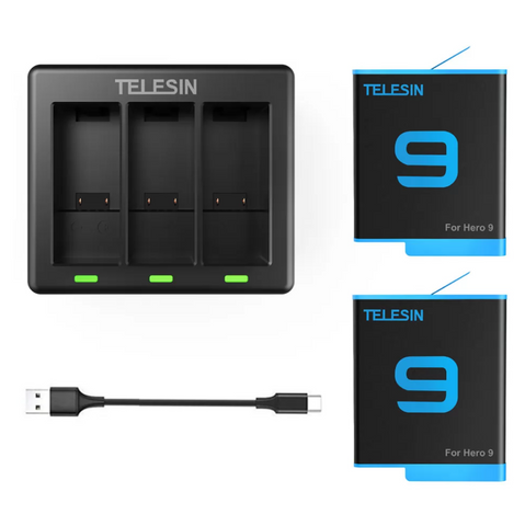 Telesin three-channel charger for GoPro Hero 9 / Hero 10 2 batteries (GP-BTR-903)