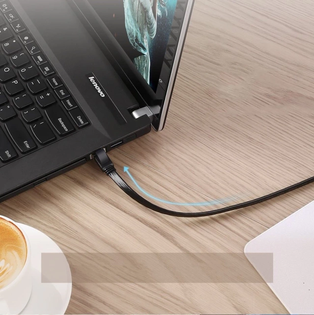 Flat cable UGREEN Ethernet patch cord RJ45 Cat 7 STP LAN 10 Gbps 10 m black (NW106 11265)