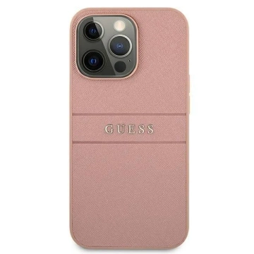 Guess GUHCP13XPSASBPI iPhone 13 Pro Max 6.7" рожевий/рожевий твердий чохол Saffiano Stripe