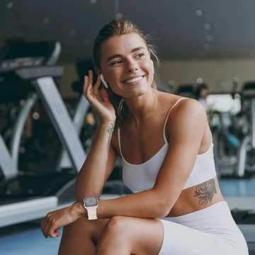 Pasek nylonowy do Apple Watch 4 / 5 / 6 / 7 / 8 / 9 / SE (38 / 40 / 41 mm) NylonMag Baby Blue