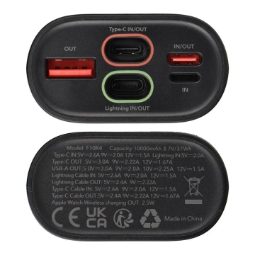 Зовнішній акумулятор Forcell F-Energy F10k4 10000mAh 5w1 для Apple Watch PD QC