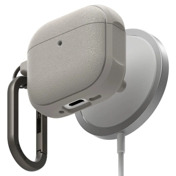 Чохол для Apple AirPods 4 Ringke Onyx MagSafe теплого сірого кольору з карабіном