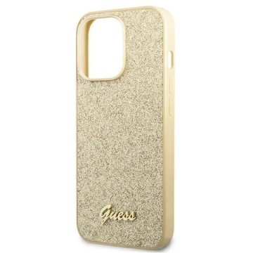 Etui Guess GUHCP14LHGGSHD pre Apple iPhone 14 Pro 6,1" zlatý/zlatý pevný obal Glitter Script