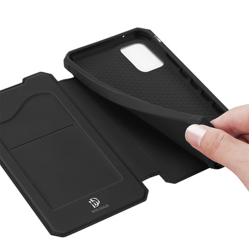 Dux Ducis Skin X kožené ochranné flipové puzdro pre Samsung Galaxy A72 4G čierne