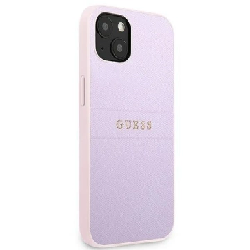 Etui Guess GUHCP13SPSASBPU do Apple iPhone 13 Mini 5,4" fioletowy/purple Saffiano Hot Stamp