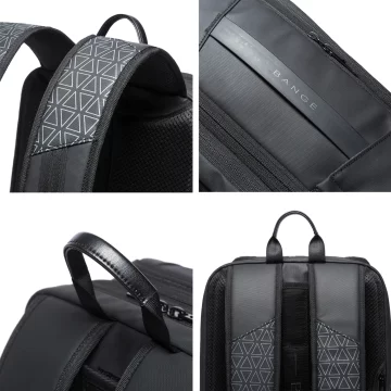 Bange Waterproof Backpack for Laptop 15.6" City Travel 45x30x16 cm for Work Airplane Men's Women's with USB Port Black