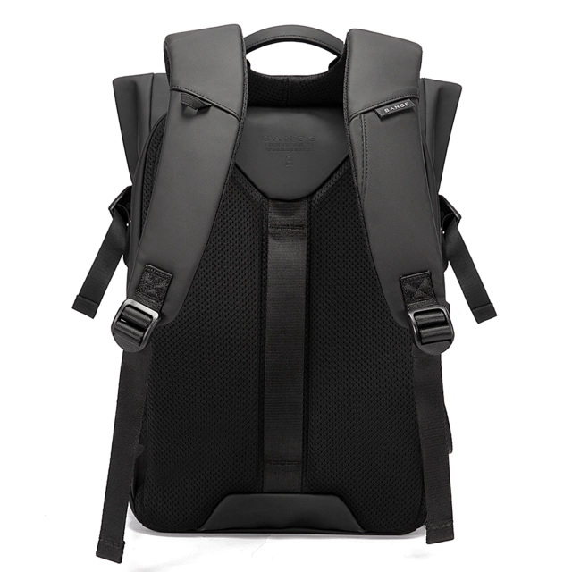 Bange wasserdichter Rucksack für 15,6-Zoll-Laptop, Stadtreisender, 45 x 30 x 16 cm, für Arbeit, Flugzeug, Herren, Damen, mit USB-Anschluss Schwarz