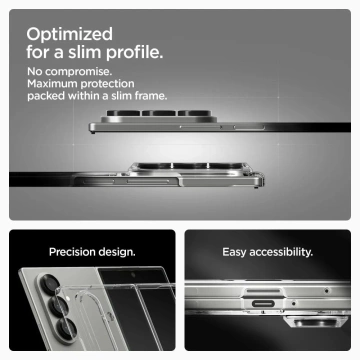 Etui do Galaxy Z Fold 7 Spigen AirSkin Mag MagSafe Clear/White