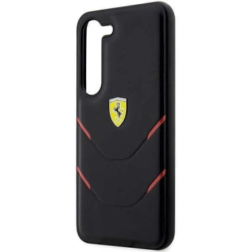 Puzdro Ferrari pre Samsung Galaxy S23 HardCase Hot Stamp Lines čierne