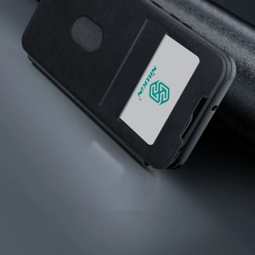 Nillkin Qin Cloth Pro Case Cover pro Samsung Galaxy S23 Flip Cover Kryt fotoaparátu modrý