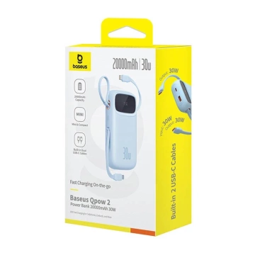 Powerbank Baseus QPow2 20000mAh 30W 2xUSB-C синій