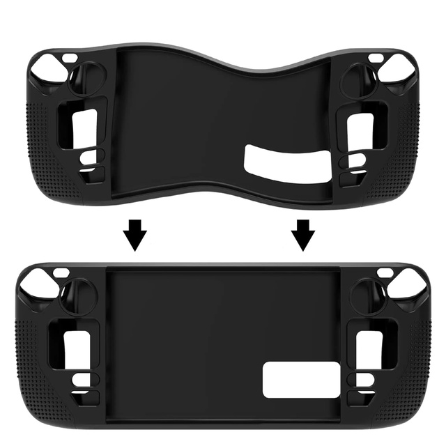 Armored protective silicone case PGTECH TPU Case for Steam Deck Black Glass