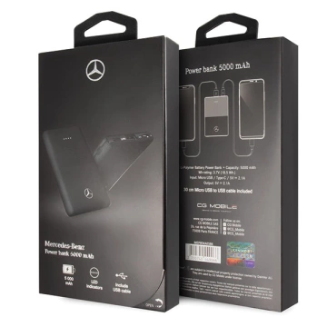 Mercedes Powerbank MEPB5KAESBK 5000mAh schwarz/schwarz