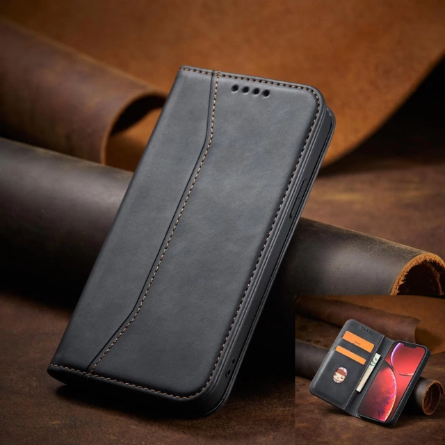 Magnet Fancy Case Case pro iPhone 13 Pro Max Pouch Card Wallet Card Holder Card Holder Black