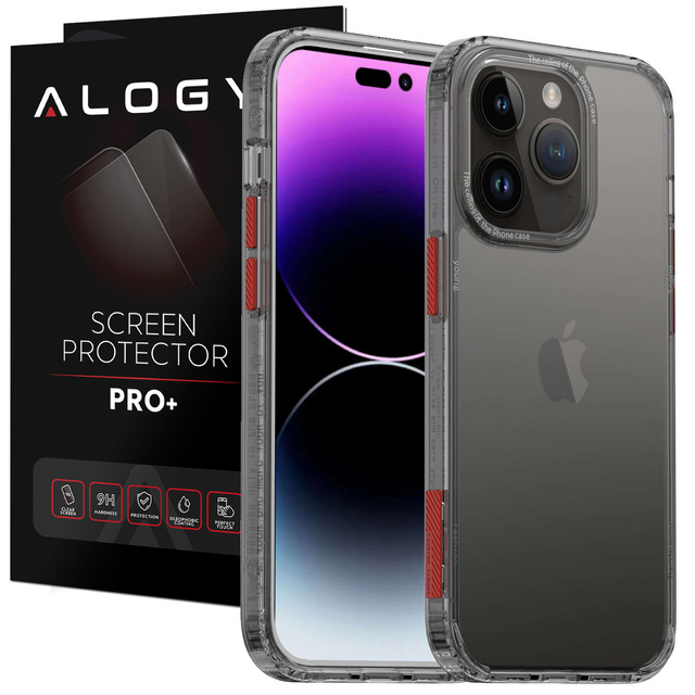 Alogy Protective Case Ochranný kryt pro Apple iPhone 14 Pro Black and Clear Glass