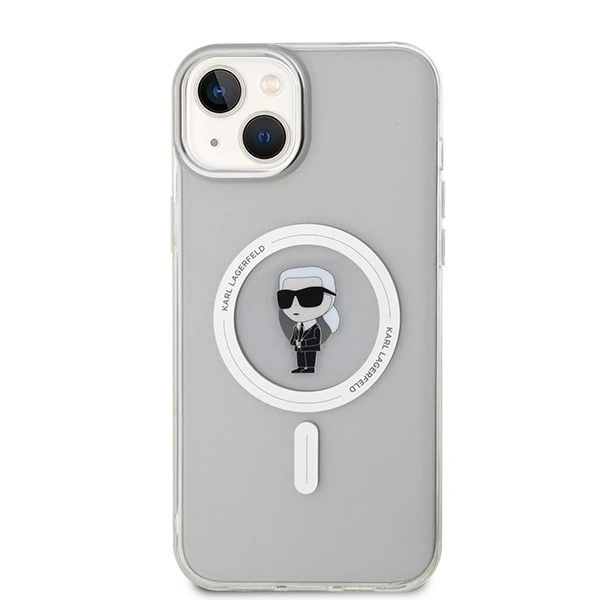 Etui Karl Lagerfeld KLHMP15MHFCKNOT für iPhone 15 Plus 6,7" transparentes Hardcase IML Ikonik MagSafe